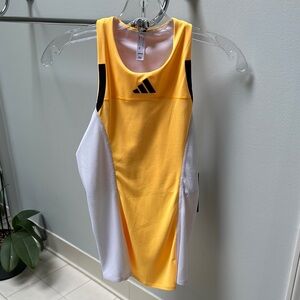 Adidas Yellow and White Tank Top
